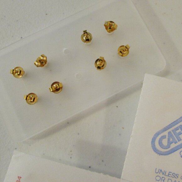 Caflon Surgical Steel 4mm Ear Piercing Studs, 12 Pair Birthstone Colors - Picture 6 of 12